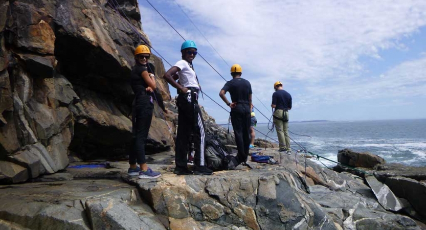 adults learn to rock climb